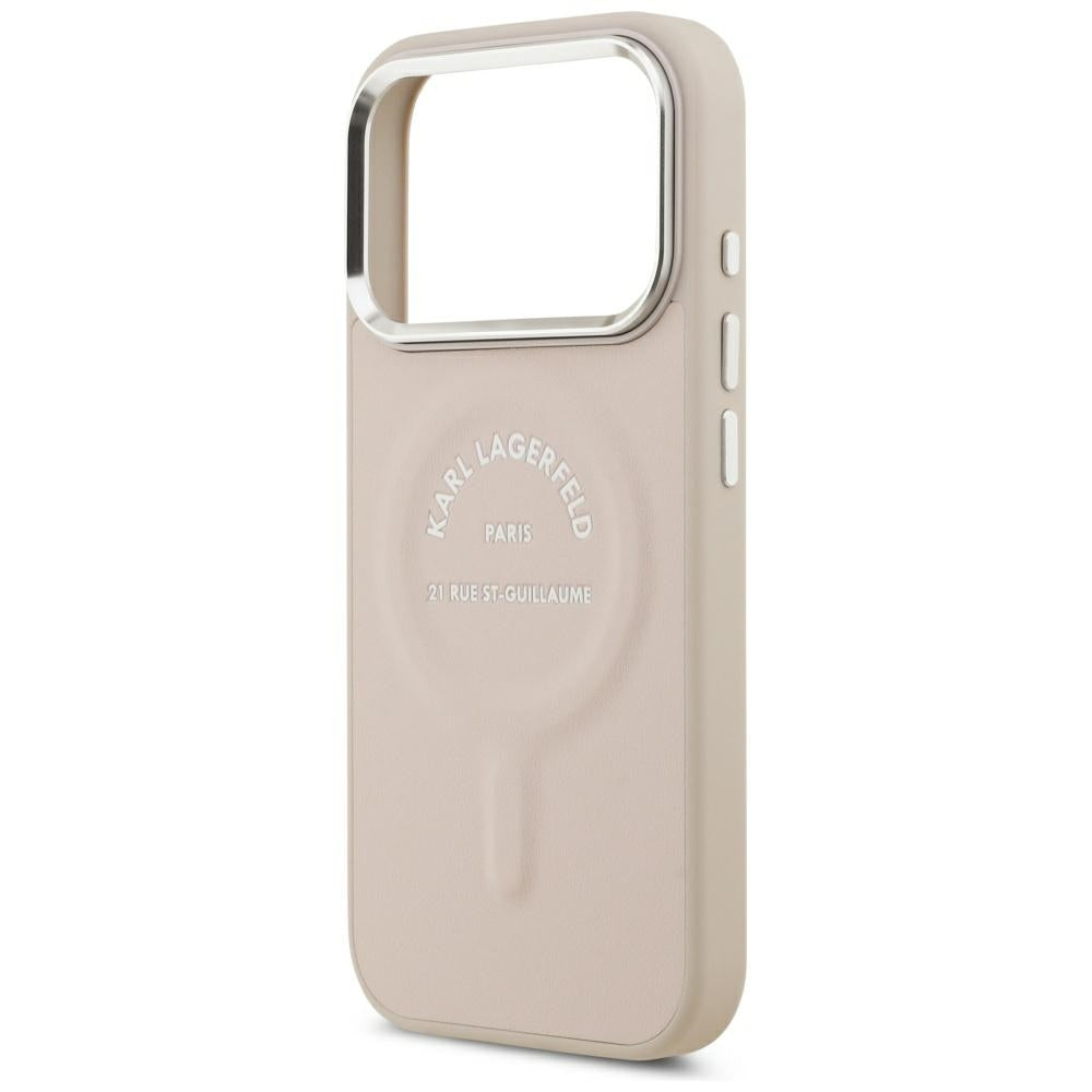 MagSafe-hoesje voor Apple iPhone 18 Pro Max / 17 Pro Max, Karl Lagerfeld, Ring Karl RSG Logo, Roze