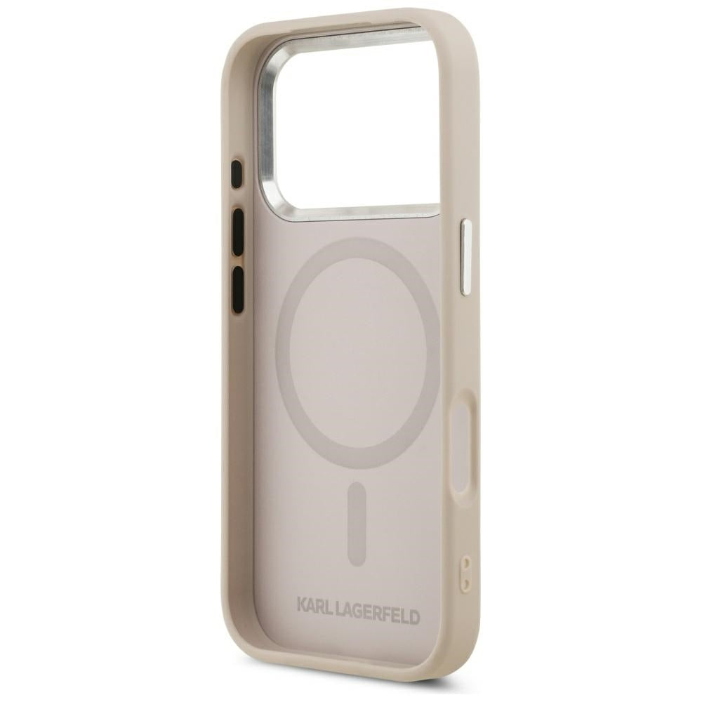 MagSafe-hoesje voor Apple iPhone 18 Pro Max / 17 Pro Max, Karl Lagerfeld, Ring Karl RSG Logo, Roze