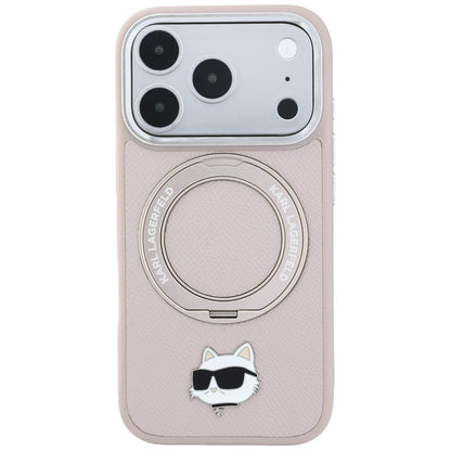 MagSafe-Hülle für Apple iPhone 18 Pro Max / 17 Pro Max, Karl Lagerfeld, Ring Stand 360 Choupette Pin, Rosa