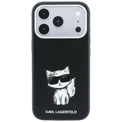 MagSafe Case for Apple iPhone 18 Pro Max / 17 Pro Max, Karl Lagerfeld, Smooth Choupette Sketch, Black