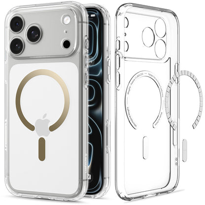 Coque MagSafe pour Apple iPhone 18 Pro Max / 17 Pro Max, Spigen, Ultra Hybrid, Or Transparent ACS12120