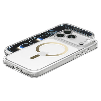 Coque MagSafe pour Apple iPhone 18 Pro Max / 17 Pro Max, Spigen, Ultra Hybrid, Or Transparent ACS12120