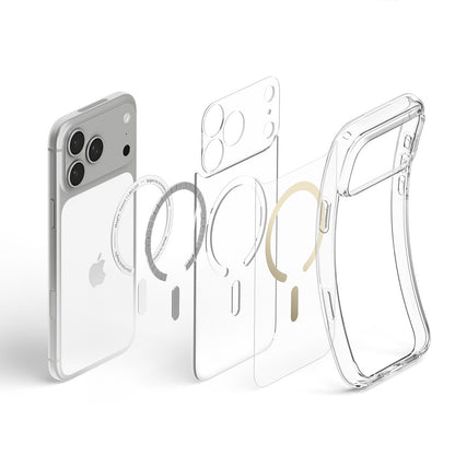 Coque MagSafe pour Apple iPhone 18 Pro Max / 17 Pro Max, Spigen, Ultra Hybrid, Or Transparent ACS12120