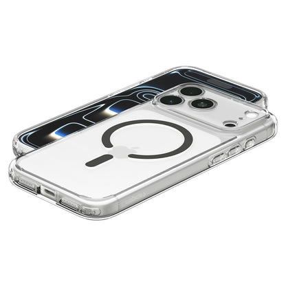 Coque MagSafe pour Apple iPhone 18 Pro Max / 17 Pro Max, Spigen, Ultra Hybrid, Gris Transparent ACS12119