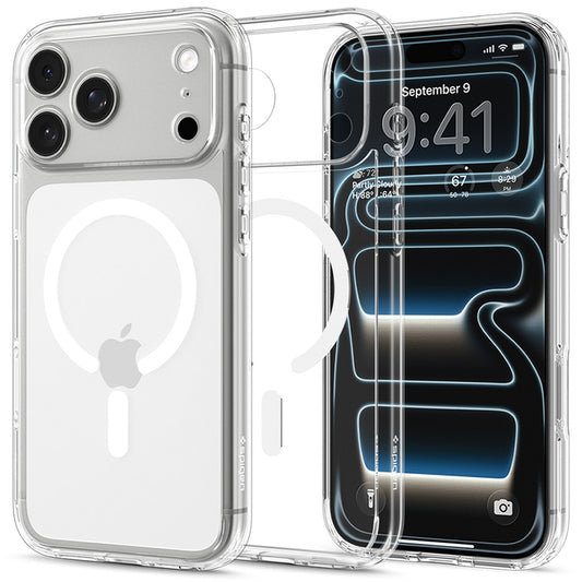 MagSafe-hoesje voor Apple iPhone 18 Pro Max / 17 Pro Max, Spigen, Ultra Hybrid, Transparant Wit ACS12118
