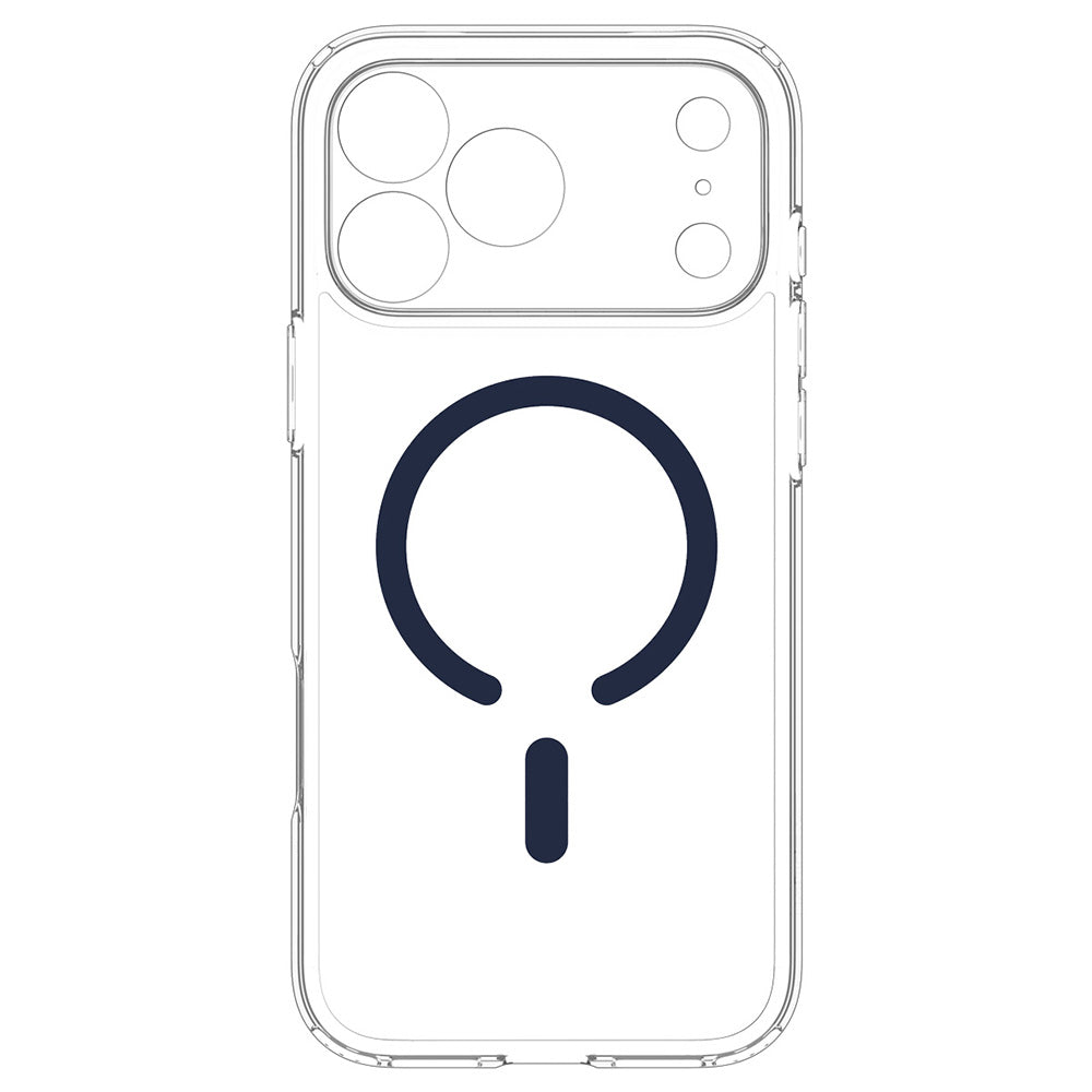 MagSafe-hoes voor Apple iPhone 18 Pro Max / 17 Pro Max, Spigen, Ultra Hybrid, Transparant Marineblauw ACS12121