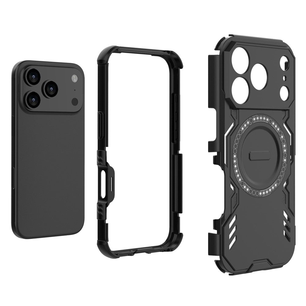 Coque MagSafe pour Apple iPhone 18 Pro Max / 17 Pro Max, Techsuit, ArmorMag, Noire