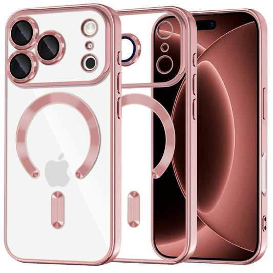Coque MagSafe pour Apple iPhone 18 Pro Max / 17 Pro Max, Techsuit, Luxury Crystal, Rose