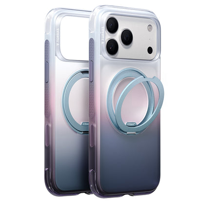 Coque MagSafe pour Apple iPhone 18 Pro Max / 17 Pro Max, Torras, Ostand O3 Air Gradient, Violet Orange