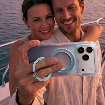 Coque MagSafe pour Apple iPhone 18 Pro Max / 17 Pro Max, Torras, Ostand O3 Air Gradient, Violet Orange