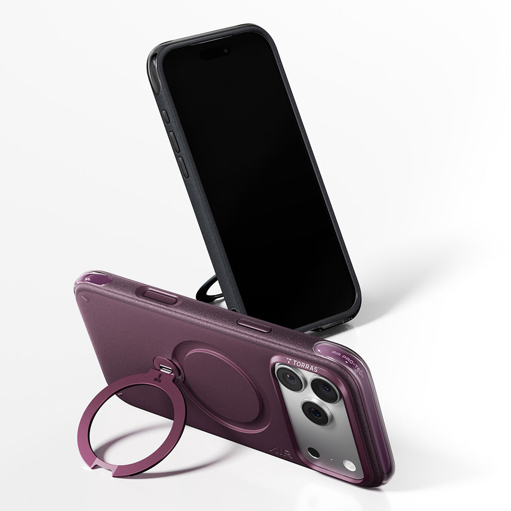 MagSafe-Hülle für Apple iPhone 18 Pro Max / 17 Pro Max, Torras, Ostand Q3 Air Essential, Lila