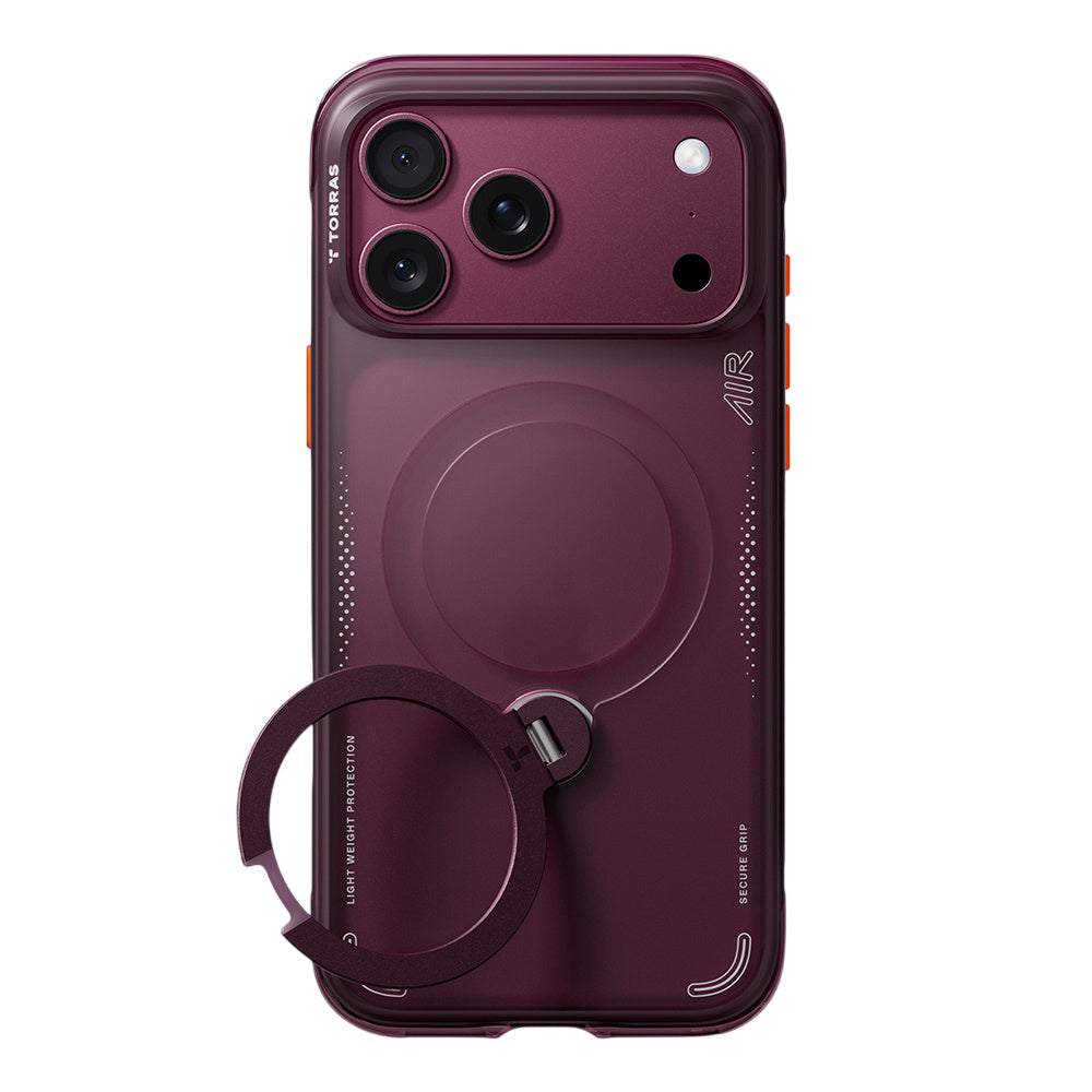 Coque MagSafe pour Apple iPhone 18 Pro Max / 17 Pro Max, Torras, Ostand Q3 Air, Violet
