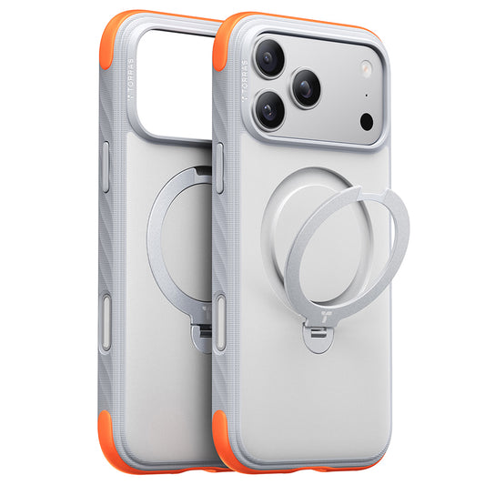 Coque MagSafe pour Apple iPhone 18 Pro Max / 17 Pro Max, Torras, Ostand Q3 Rugged, Blanche