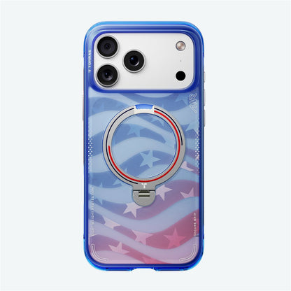 MagSafe-Hülle für Apple iPhone 18 Pro Max / 17 Pro Max, Torras, Ostand Spin Air Football, Blau