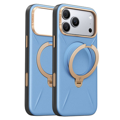 MagSafe-Hülle für Apple iPhone 18 Pro Max / 17 Pro Max, Torras, QPRO Leder, Blau