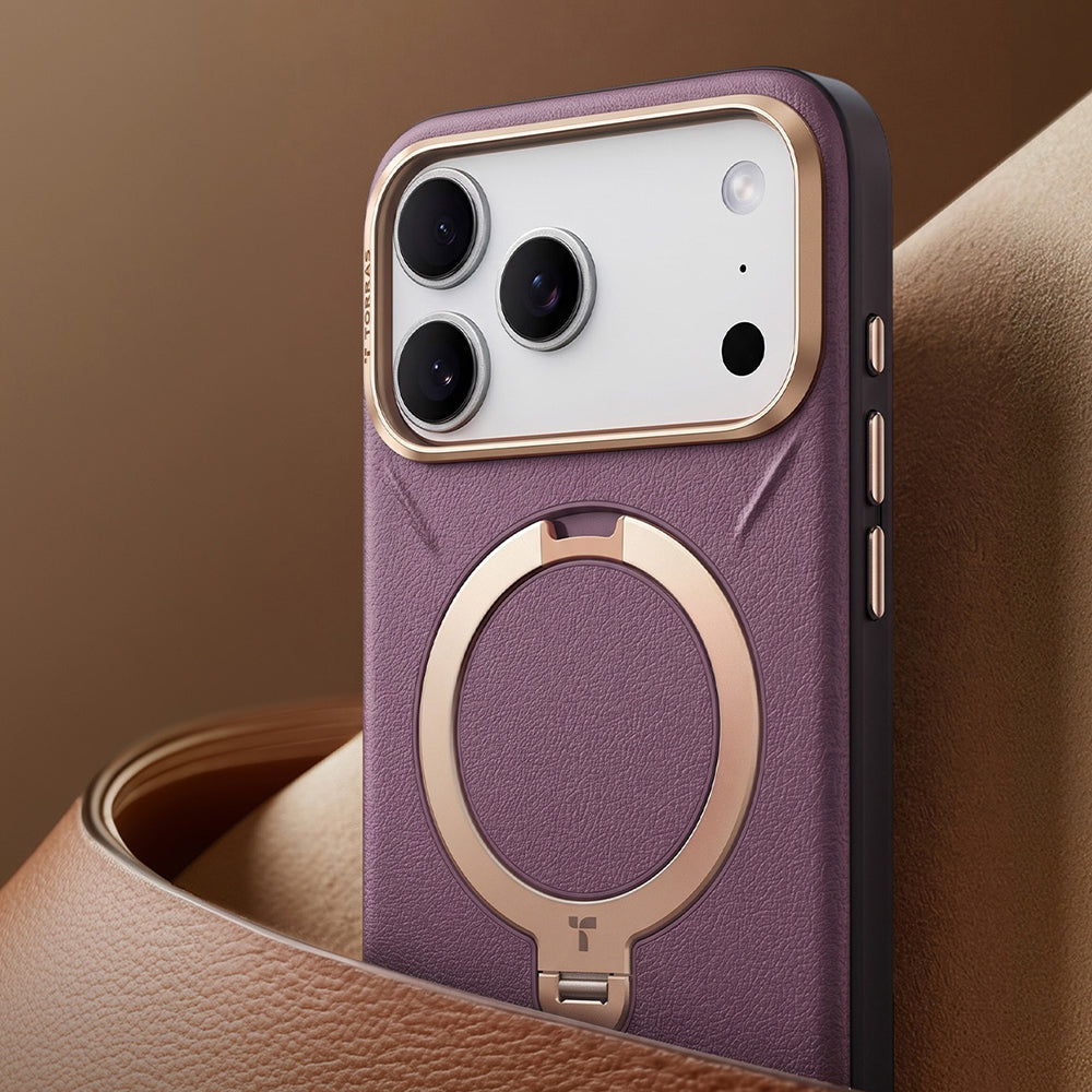 Coque MagSafe pour Apple iPhone 18 Pro Max / 17 Pro Max, Torras, QPRO Leather, Marron