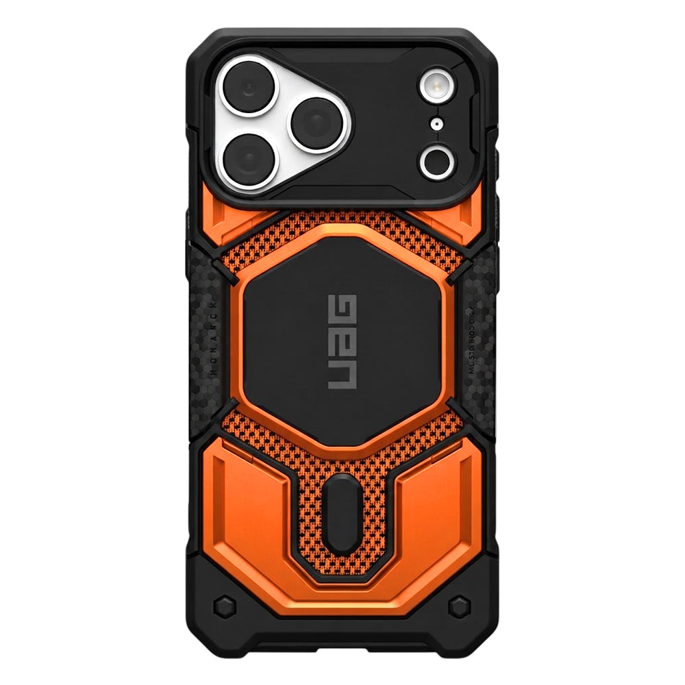 Coque MagSafe pour Apple iPhone 18 Pro Max / 17 Pro Max, Urban Armor Gear, Monarch Pro Kevlar, Orange