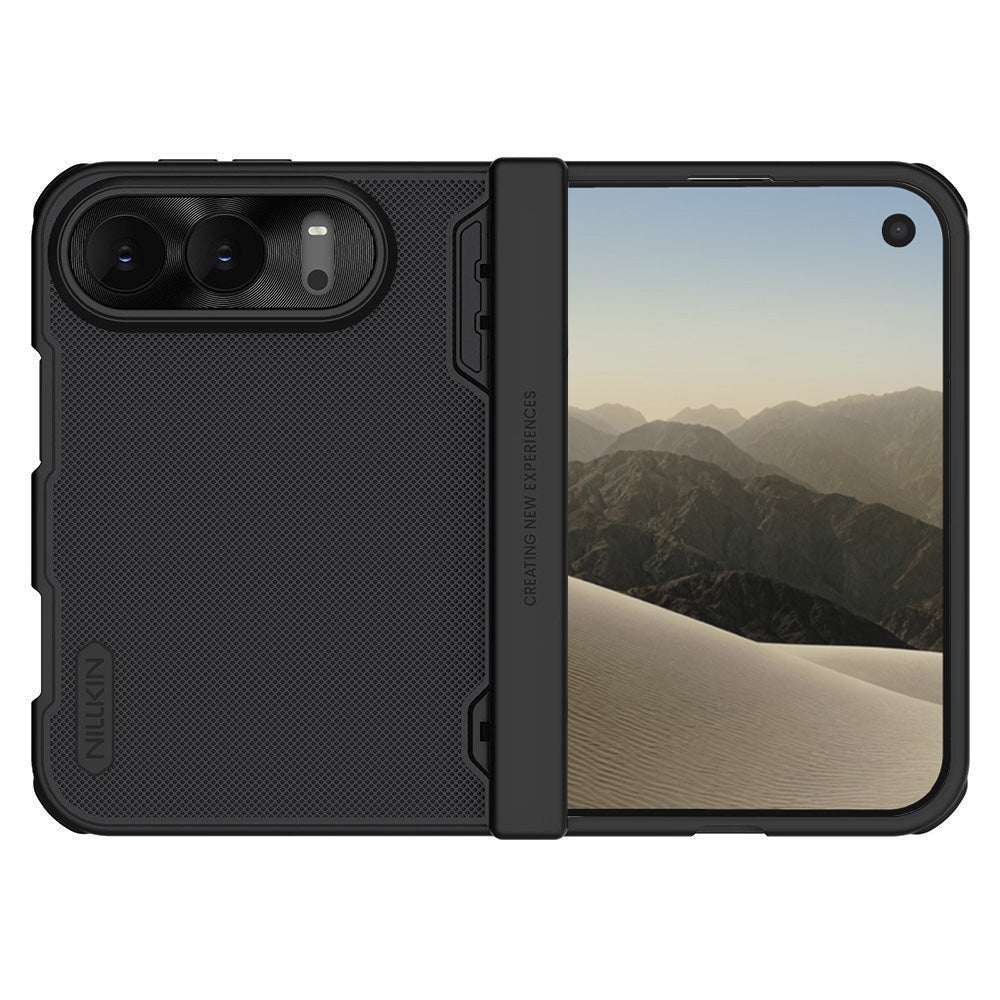 Coque MagSafe pour Apple iPhone Duo, Nillkin, Super Frosted Shield, noire satinée