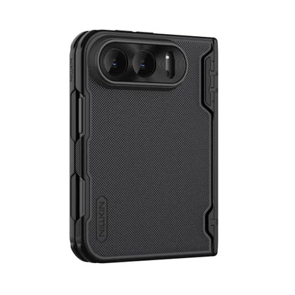Coque MagSafe pour Apple iPhone Duo, Nillkin, Super Frosted Shield, noire satinée