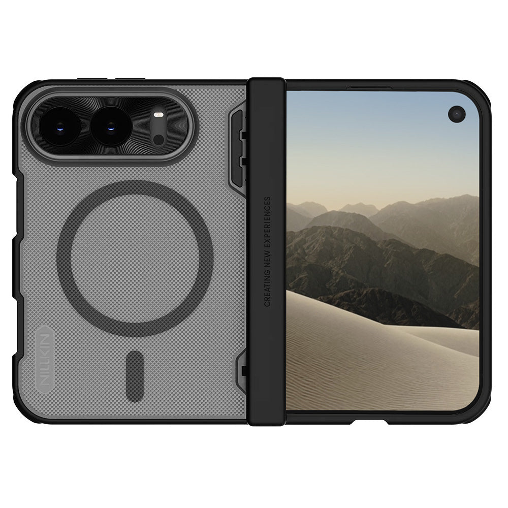 MagSafe-hoesje voor Apple iPhone Duo, Nillkin, Super Frosted Shield, zwart transparant satijnmat