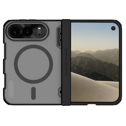MagSafe-hoesje voor Apple iPhone Duo, Nillkin, Super Frosted Shield, zwart transparant satijnmat