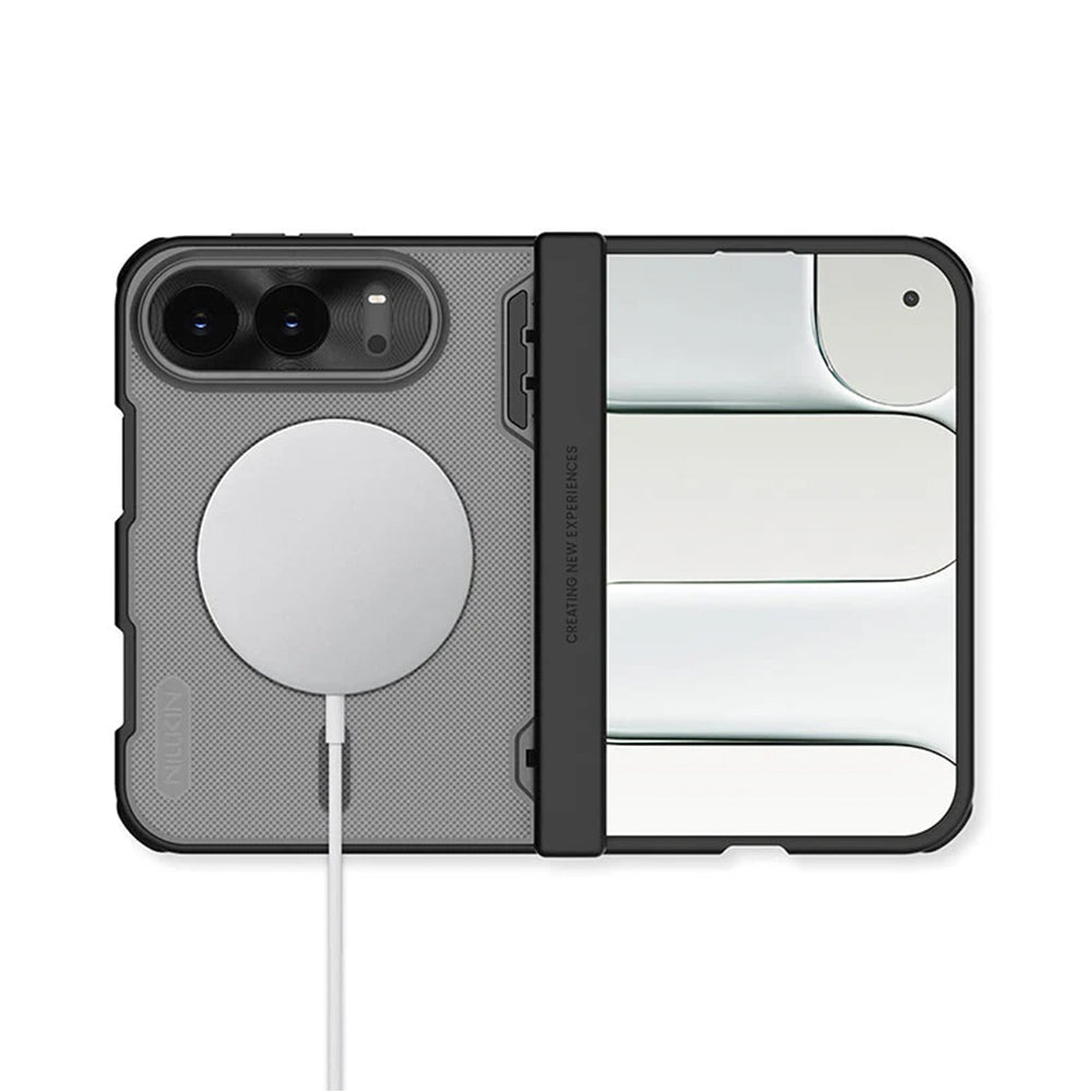 MagSafe-hoesje voor Apple iPhone Duo, Nillkin, Super Frosted Shield, zwart transparant satijnmat