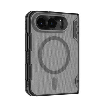 MagSafe-hoesje voor Apple iPhone Duo, Nillkin, Super Frosted Shield, zwart transparant satijnmat