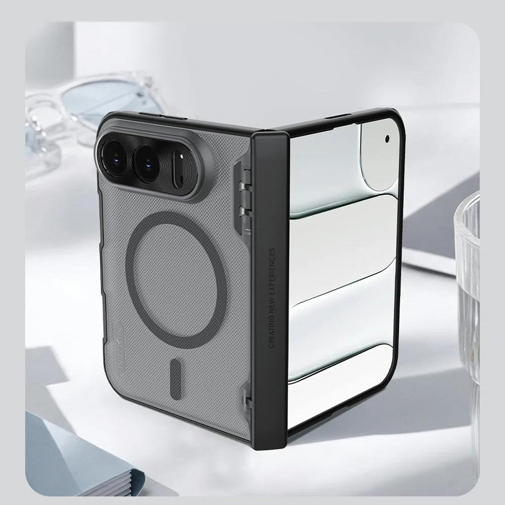 MagSafe-hoesje voor Apple iPhone Duo, Nillkin, Super Frosted Shield, zwart transparant satijnmat