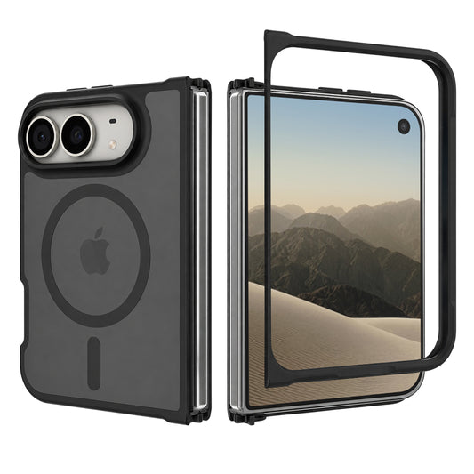 MagSafe-hoesje voor Apple iPhone Duo, Techsuit, PureFrost, satijnzwart
