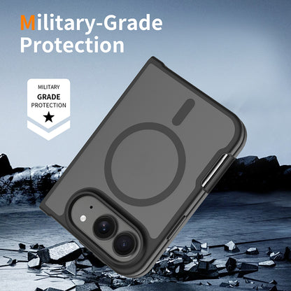 Coque MagSafe pour Apple iPhone Duo, Techsuit, PureFrost, noire satinée