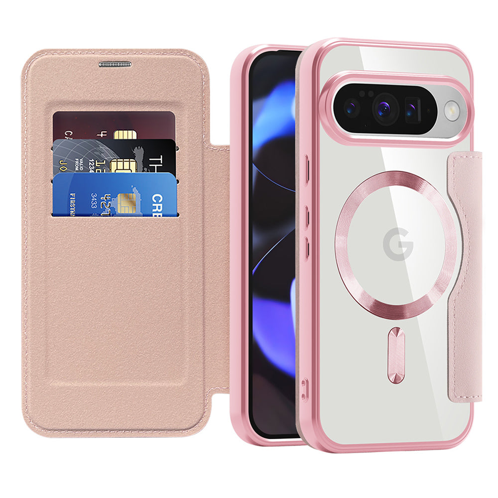 MagSafe-hoes voor Google Pixel 10 Pro / 10, Techsuit, SmartMag Book, Roze