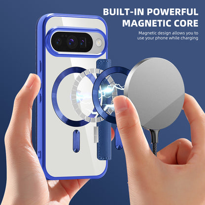 Coque MagSafe pour Google Pixel 10 Pro / 10, Techsuit, SmartMag Book, Bleue