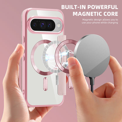 MagSafe-hoes voor Google Pixel 10 Pro / 10, Techsuit, SmartMag Book, Roze