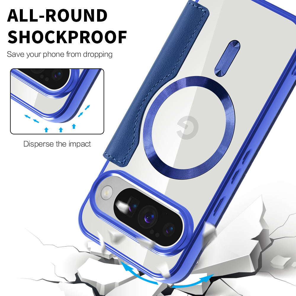Coque MagSafe pour Google Pixel 10 Pro / 10, Techsuit, SmartMag Book, Bleue