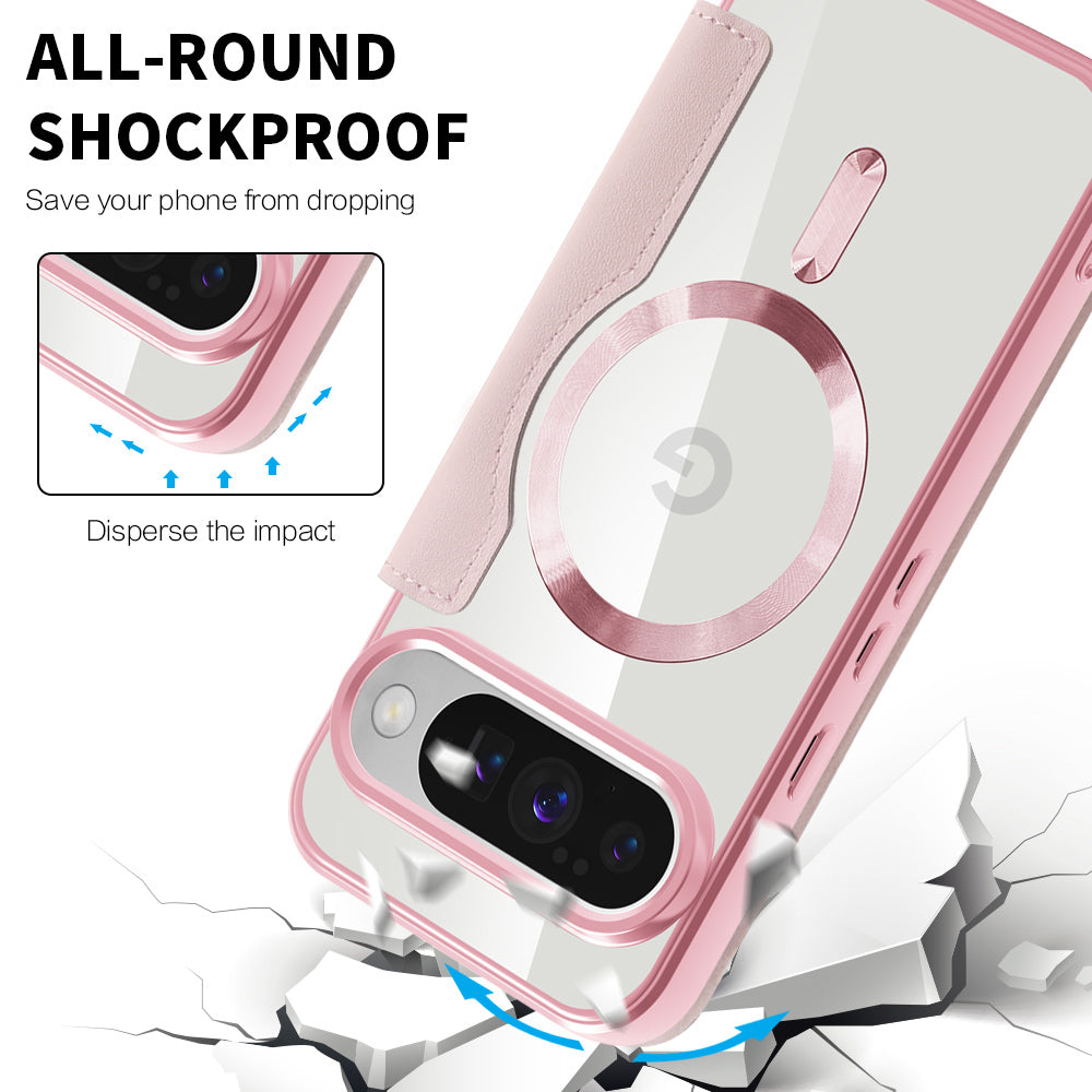 MagSafe-hoes voor Google Pixel 10 Pro / 10, Techsuit, SmartMag Book, Roze