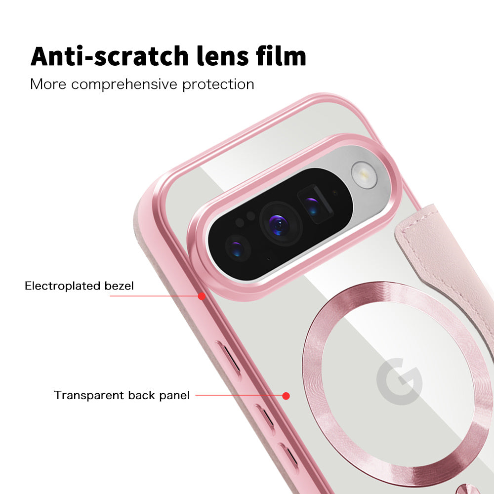 MagSafe-hoes voor Google Pixel 10 Pro / 10, Techsuit, SmartMag Book, Roze