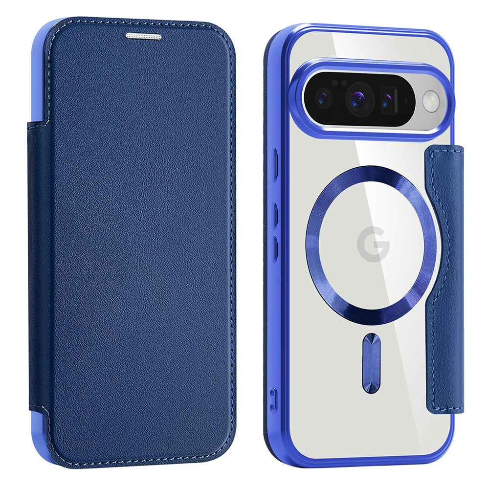 Coque MagSafe pour Google Pixel 10 Pro / 10, Techsuit, SmartMag Book, Bleue