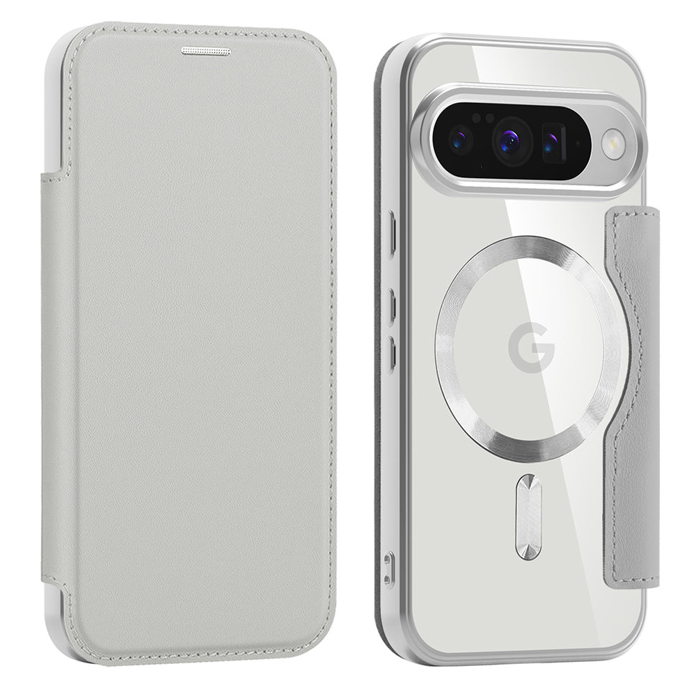 Coque MagSafe pour Google Pixel 10 Pro / 10, Techsuit, SmartMag Book, Gris