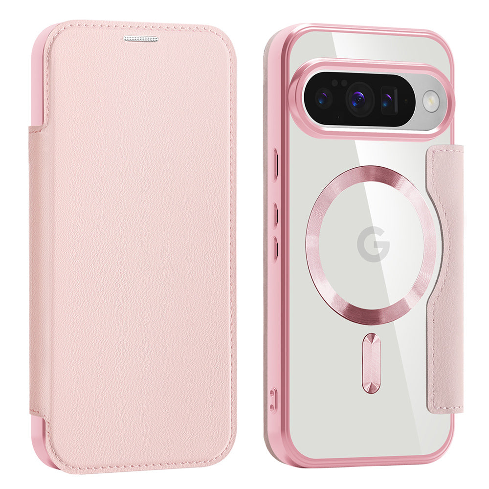 MagSafe-hoes voor Google Pixel 10 Pro / 10, Techsuit, SmartMag Book, Roze