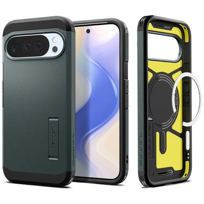 Coque MagSafe pour Google Pixel 10 Pro XL, Spigen, Tough Armor, Vert ACS09730