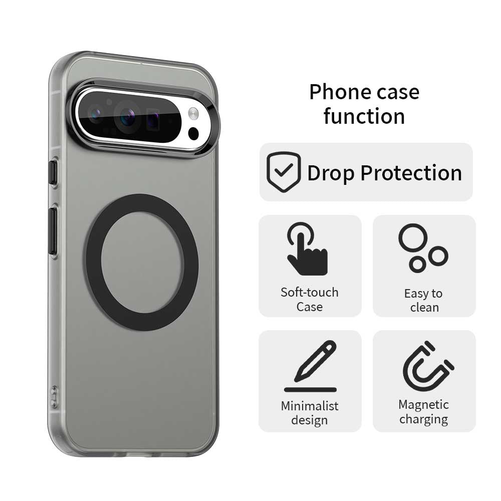 Coque MagSafe pour Google Pixel 10 Pro XL, Techsuit, CandyCase, Noire