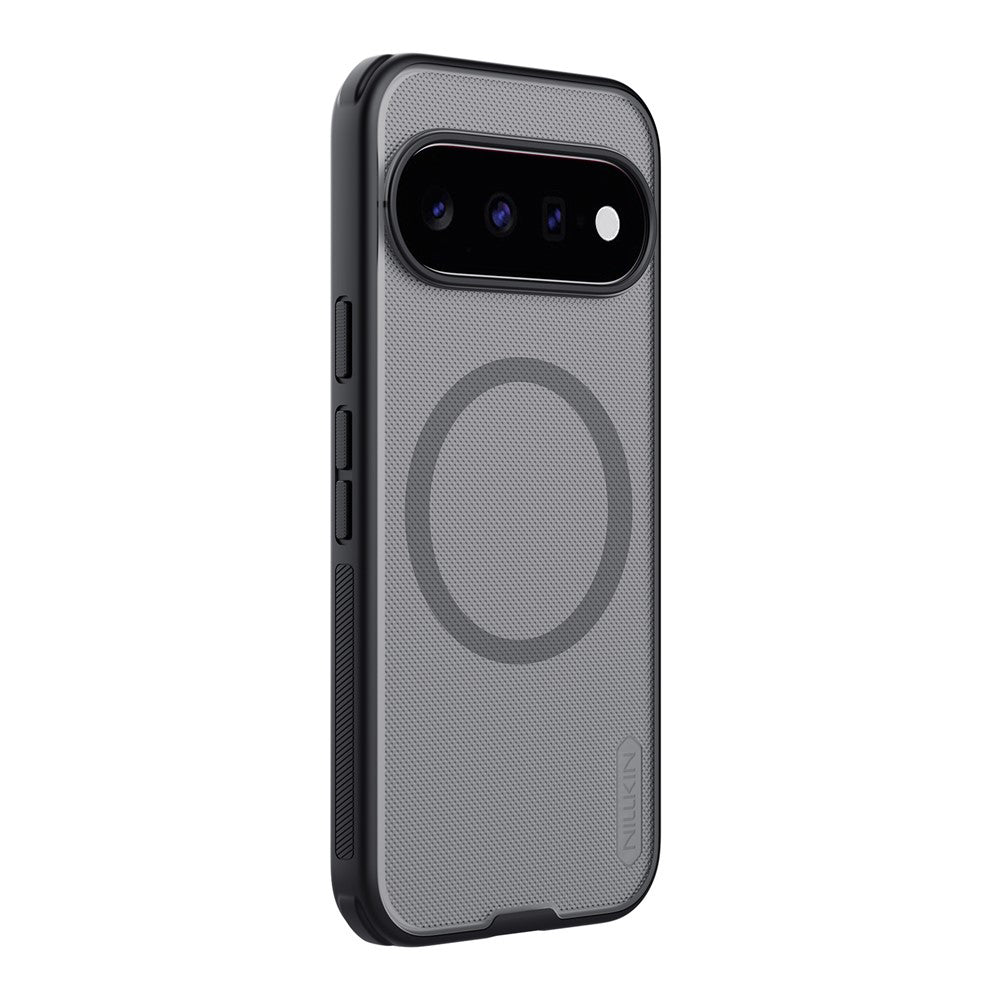 Coque MagSafe pour Google Pixel 11, Nillkin, Super Shield Pro, noire transparente satinée