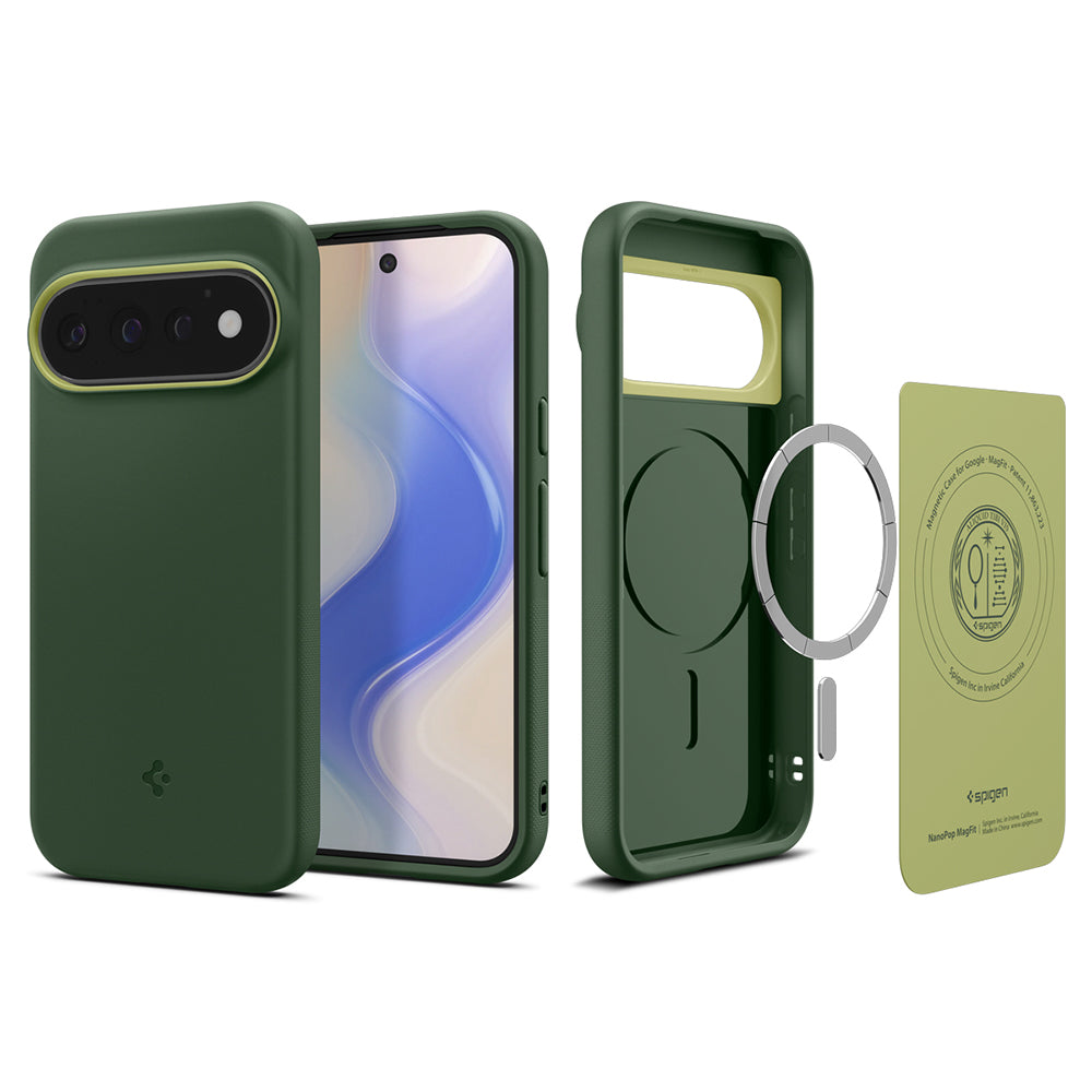 MagSafe-hoes voor Google Pixel 11 Pro, Spigen, Caseology Nano Pop, Groen ACS11436