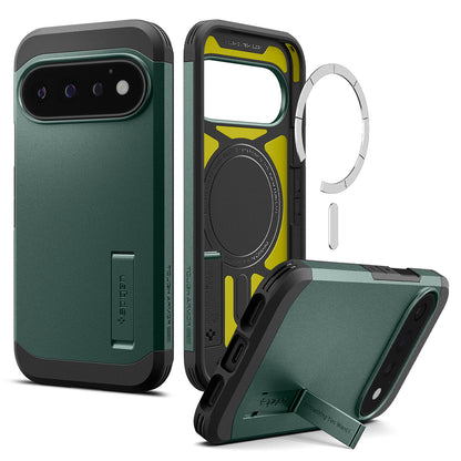 MagSafe-Hülle für Google Pixel 11 Pro, Spigen, Tough Armor, Grün ACS11859