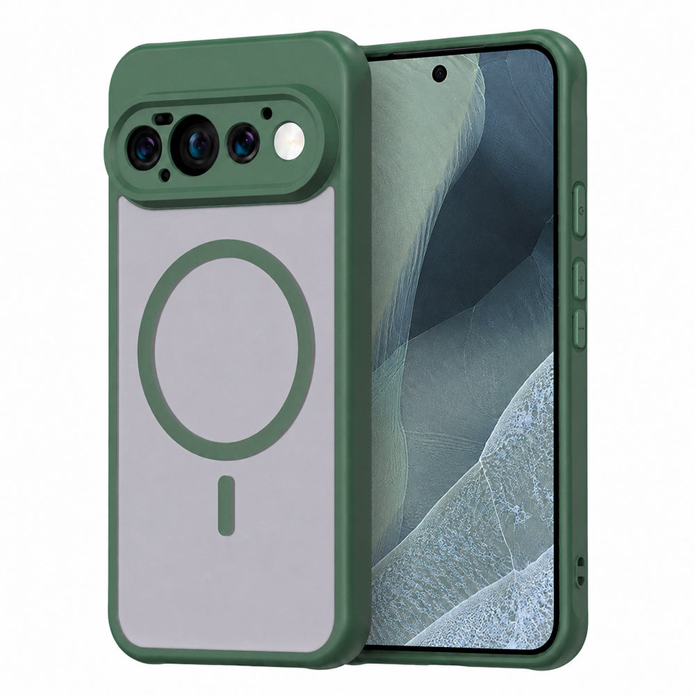 MagSafe-Hülle für Google Pixel 11 Pro, Techsuit, HaloFrost II, Grün