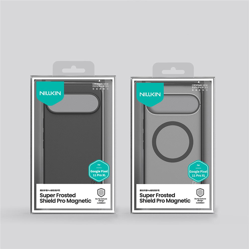 Coque MagSafe pour Google Pixel 11 Pro XL, Nillkin, Super Shield Pro, noire transparente satinée