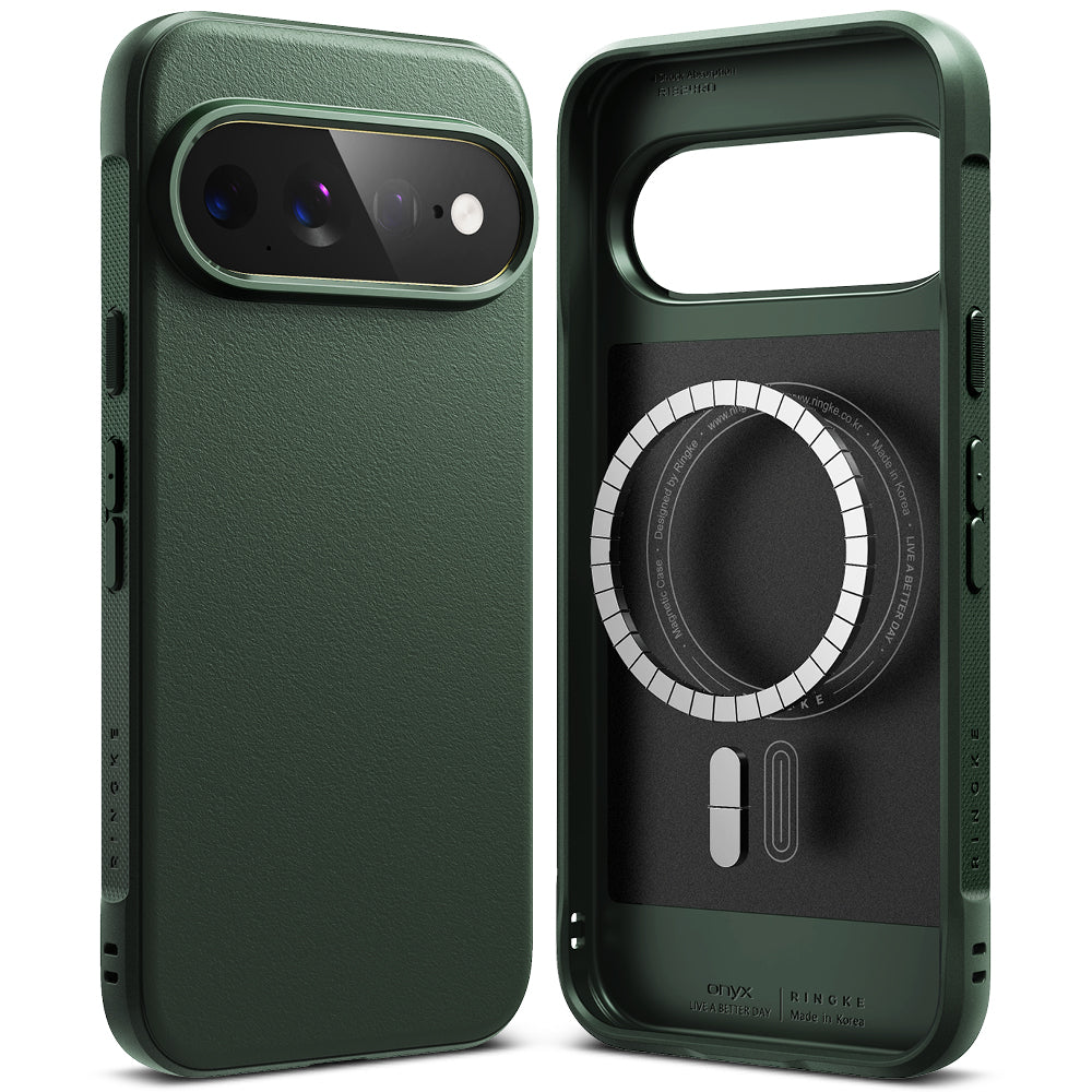 Coque MagSafe pour Google Pixel 11 Pro XL, Ringke, Onyx, Vert Foncé