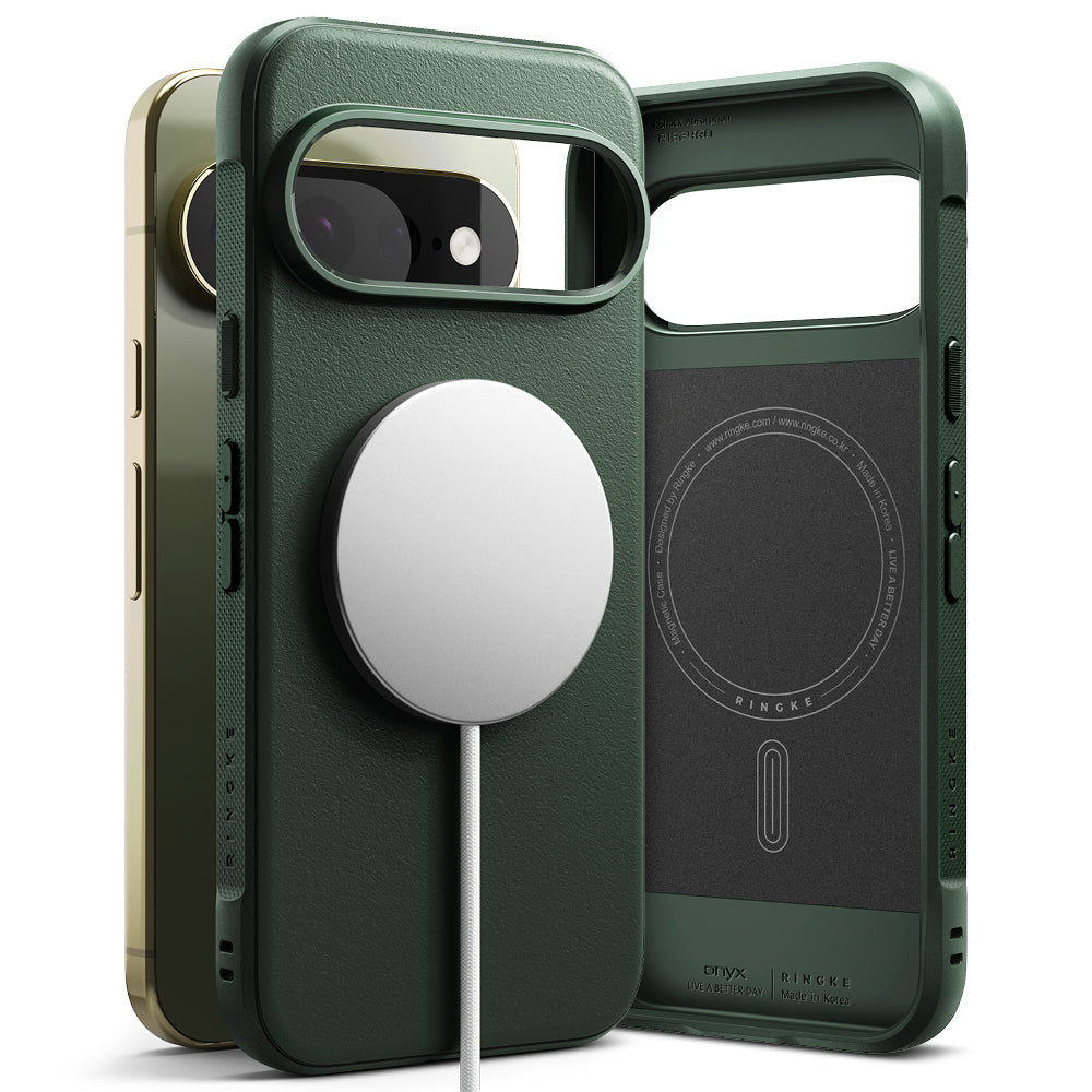 Coque MagSafe pour Google Pixel 11 Pro XL, Ringke, Onyx, Vert Foncé