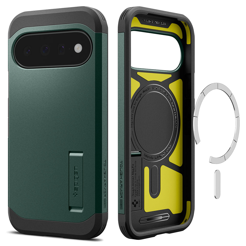 MagSafe-hoes voor Google Pixel 11, Spigen, Tough Armor, Groen ACS11854