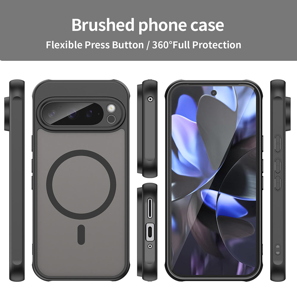 Coque MagSafe pour Google Pixel 9 Pro, Techsuit, HaloFrost II, Noire